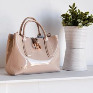 Bolso Maletín Charol Rosa Empolvado | Noco